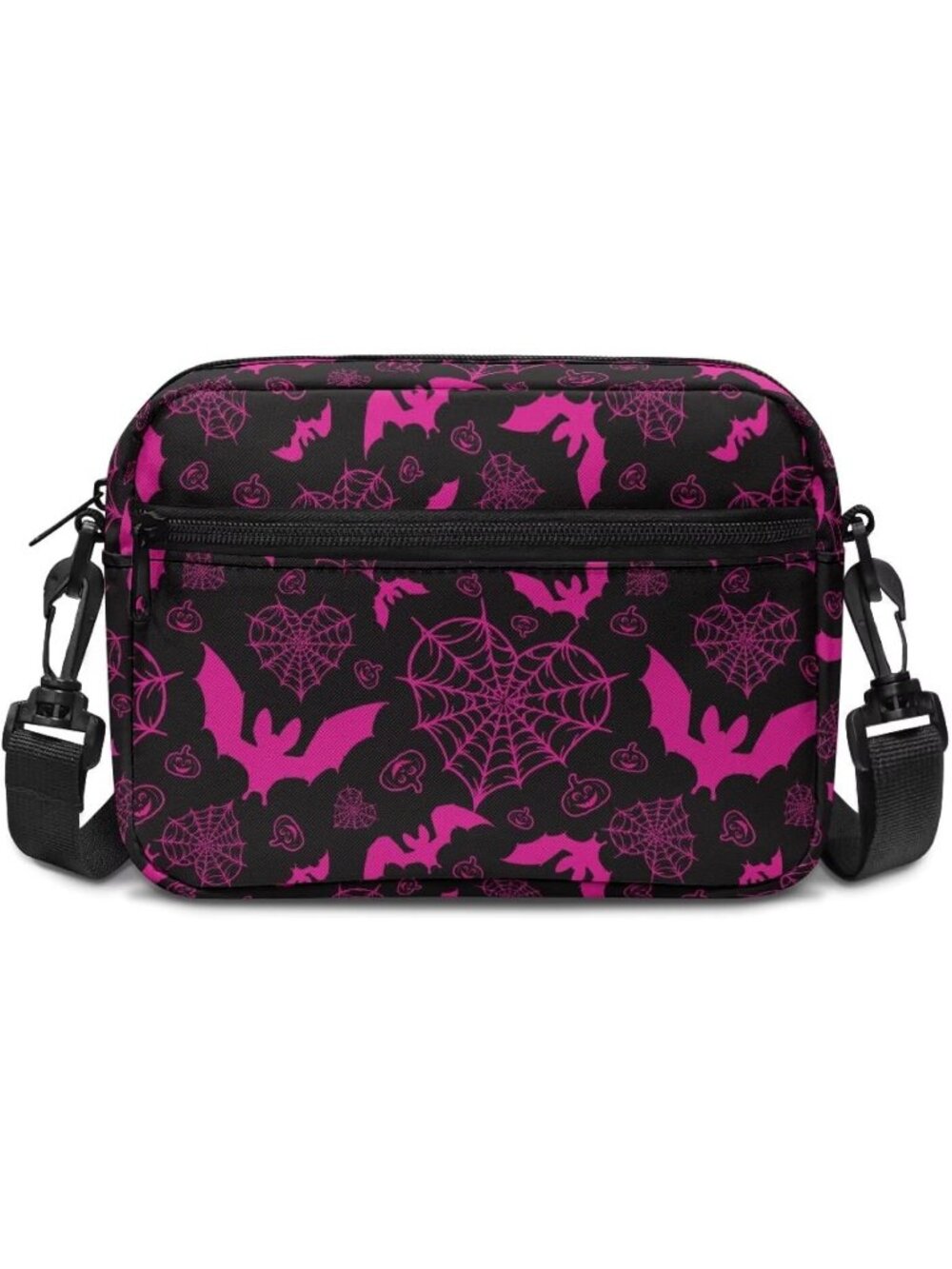 🎃Women's Bat Spider Web Halloween Small Shoulder Cross Body Bag Zipper